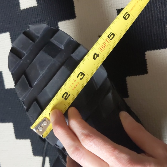 Black leather and canvas combat boots - Picture 9 of 9